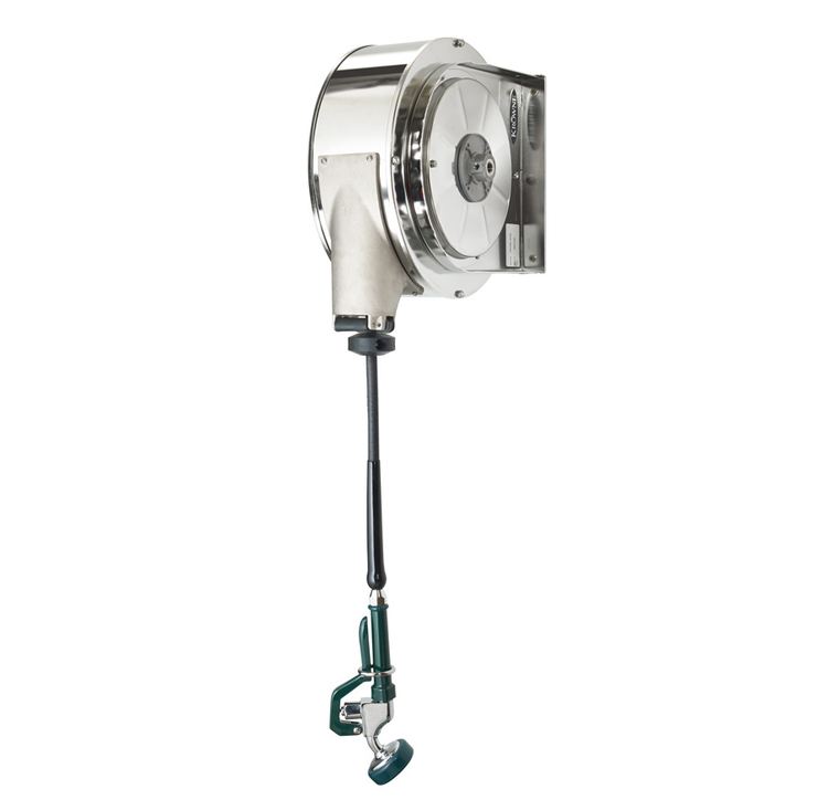 Product image #3 for Krowne Royal Series Pre-Rinse Enclosed Stainless Steel Hose Reel Assembly, 35-Foot Hose
