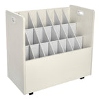 Thumbnail image #1 for Alpine Industries ADI625-WHI Mobile Blueprint Roll File / Large Document Organizer, 21-Slot, Wood, White