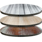 Thumbnail image #1 for Oak Street Fortress FT60R-WW Round 60" Oak-Faced Engineered Wood Table Top, 1-1/8" Thick, Whitewash, Steel Edge