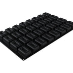 Thumbnail image #2 for Louis Tellier US Silikomart SQ089 Rectangle Silicone Savarin Mold, 3.04 oz., 3" x 2" x 1.1"H Case of 9