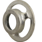 Thumbnail image #1 for AllPoints Foodservice Parts & Supplies 8405456 Meat Grinder Ring, #22 Hub, 13/16" D x 6-5/8" OD, Cast Iron, Nickel Plated