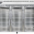 Thumbnail image #1 for Continental Refrigerator 3RENSAPT-GD-SD Three-Section Pass-Thru Reach-In Refrigerator, Glass Front/Solid Rear Doors, Stainless Steel