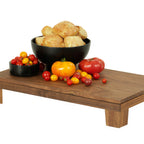 Thumbnail image #2 for Cal-Mil 23600-3-78 Tapered Buffet Riser, 12"W x 20"D x 3.25"H, Walnut