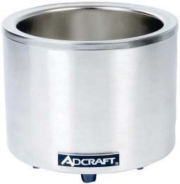Product image #5 for Adcraft 11 Qt Round Electric Countertop Food Cooker/Warmer Base Only, Convertible to 7 Qt, Stainless Steel