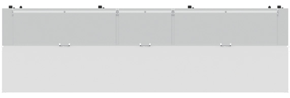 Product image #8 for True 119-Inch 4-Section Pizza Prep Table with 8 Drawers, White Poly Cutting Board, and Self-Contained Refrigeration