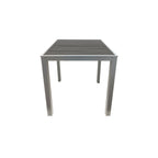 Thumbnail image #1 for Oak Street OD-TK3030-G Indoor/Outdoor Square Table, 30 x 30, Gray Synthetic Teak Plank Top, Steel Base
