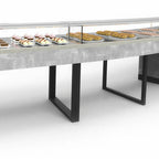 Thumbnail image #1 for GTI Designs Minimal MINCXCR-1030 Ambient Full-Service Pastry Display Case, Straight Glass, White Exterior, Deck Only, 42 in.
