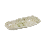 Thumbnail image #1 for Korin Inc Hiwa PLL-266 Oval China Plate, 10-1/4", Atlantis Green Speckled Glaze