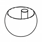 Thumbnail image #1 for G.E.T. Frilich 3147160 Replacement Cooling Bowl with Ice Tube, Stainless Steel, Polished, for 3 Carafes