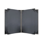Thumbnail image #2 for Risch Milan MILAN-6V 8.5X11 Hardback Simulated Woven Vinyl Menu Cover, 8-1/2" x 11", Booklet, 6-View, Black Cards Case of 25
