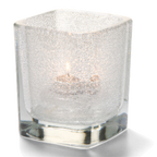 Thumbnail image #1 for Hollowick/Steelite Tetra 6505CJ Clear Glass Jewel Votive Holder, 3-1/2"H x 3" Square, Accommodates HD8, HD12 or HD15 Fuel Cells