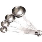 Thumbnail image #1 for Alegacy Foodservice Products 2318 Stainless Steel Bowl-Style Measuring Spoon Set, 4-Piece Case of 12