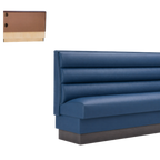 Thumbnail image #1 for ATSMFG ATS AT&S-ASWB-W36-3CHHO GR7 William Wall Booth, 36" high, 3-channel Horizontal back, removable sinuous spring seat with connecting links