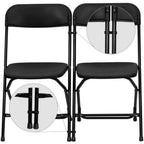 Thumbnail image #2 for Flash Furniture LE-3-BK-GANG-GG Heavy-Duty Plastic Chair Ganging Clips, Black, Set of 2