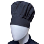 Thumbnail image #1 for Thunder Group CH013BK Adjustable Velcro Closure Chef Hat, 13-1/2" High, One Size Fits Most, 65/35 Poly/Cotton, Black Case of 24