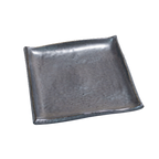 Thumbnail image #1 for Korin Inc Tessa Black PLL-G5937-TK Ceramic Round Plate, 8-1/2", Coupe Rim, Gunmetal Sheen