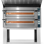 Thumbnail image #1 for Cuppone Donatello DN435/2CD Electric 2-Deck Pizza Oven, Cordierite Stone Decks, 5-1/2" High, Panoramic Glass Doors