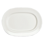 Thumbnail image #1 for Steelite International Homer, Pristine HL6506000 Oval China Platter with Medium Rim, 13-3/8" x 10" x 1-3/8"H 1 Dozen