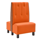 Thumbnail image #1 for ATSMFG ATS AT&S-ADD-K48-RD GR5/COM Single Upholstered Booth, 30"W x 48"H, Raindrop Back, Removable Sinuous Spring Seat
