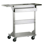 Thumbnail image #1 for Lakeside Manufacturing 145 Mise en Place Prep Cart, 38"W x 17-1/2"D, Holds (5) 1/3 Pans, Speed Rail with Towel Bar, Stainless Steel
