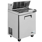 Thumbnail image #1 for USR Brands Coldline SPN-29 Narrow-Depth Sandwich/Salad Prep Refrigerator, 1 Door, 8-Pan Top, Stainless Steel, 29" W