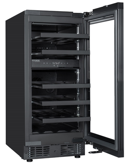 Product image #7 for KoolMore Dual Zone 2-Section Wine Cooler, Black and Stainless Steel