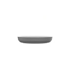Thumbnail image #1 for G.E.T. Roca Balance RP-2-5-WM/GRM 5" Round Melamine Dinner Plate, White Interior/Gray Exterior, Stackable Dozen Case of 4 Dozen