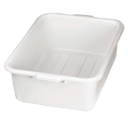Thumbnail image #1 for TableCraft Products 1537W White High-Density Polyethylene Bus Tub, 21-1/2 x 15-3/4 x 7 in, 1-Compartment Case of 12