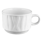 Thumbnail image #1 for Vertex China Grass Valley GV-1 7 oz Porcelain Coffee & Tea Cup with Handle, Stackable Case of 3 Dozen