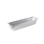 Thumbnail image #1 for CAC China STPHL-22-4 Stainless Steel Solid Steam Pan, 1/2-Size Long, 4" Deep, 22 Gauge Case of 24