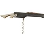 Thumbnail image #1 for AllPoints Foodservice Parts & Supplies 2801322 Waiters Corkscrew with Bottle Opener and Knife, Black Plastic Handle