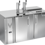 Thumbnail image #1 for Victory Refrigeration VDD58HC-C-S Direct Draw Beer Dispenser, Club Top, 58"W, 2 Doors, 2 Single-Faucet Columns, Stainless Steel
