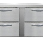 Thumbnail image #2 for Continental Refrigerator SW60N-D Two-Section Worktop Refrigerator, 60" Wide, Stainless Steel Flat Top, 4 Drawers