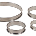 Thumbnail image #2 for JB Prince M266 2.5 Stainless Steel Flan Ring, 2-1/2" Diameter x 5/8"H, Round, Rolled Edges
