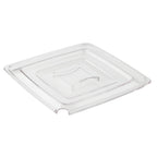 Thumbnail image #1 for Libbey APS Germany - Covers APS 83601 Clear SAN Square Tray Cover, Flat, Lift-Off, 10-1/8" x 5/8"H, with Spoon Notch
