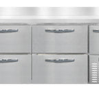 Thumbnail image #1 for Continental Refrigerator Designer Line DRA68NSSBS-D 68" Stainless Steel Worktop Refrigerator Base with 4 Drawers and 1 Door