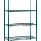 Thumbnail image #1 for Metro Super Erecta SE-2442K3-74-S4 Stationary Starter Wire Shelving Unit, 42"W x 24"D x 74"H, 800 lb. capacity per shelf, 2000 lb. capacity per unit
