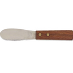 Thumbnail image #1 for Browne Foodservice 574312 Sandwich Spreader, 7-3/8" Overall, 3-3/4" Serrated Stainless Steel Blade, Hardwood Handle