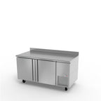 Thumbnail image #1 for Fagor Refrigeration SWR-67 2-Door Stainless Steel Worktop Refrigerator, 67.25"W, Self-Contained Side-Mounted Refrigeration