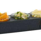 Thumbnail image #1 for Cal-Mil Classic 28511-13 3-Section Brown Plastic Condiment Jar Display, 14.75 x 6 x 2 in