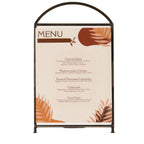 Thumbnail image #2 for Cal-Mil Brooklyn 22409-811-13 Arched Rectangular Sign Holder, Black Metal, 8.5"W x 3"D x 14"H