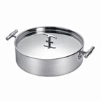 Thumbnail image #1 for Eastern Tabletop Cook Buffet 5944 4 qt Round Induction Chafing Dish, Stainless Steel, Lift-Off Cover