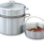 Thumbnail image #3 for Vollrath Wear-Ever® 68126 8 Qt Aluminum Pasta Cooker and Vegetable Steamer Set, 4-Piece with Vented Cover