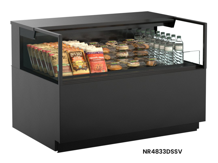 Product image #5 for Reveal® Self-Service Non-Refrigerated Freestanding Pastry Display Case with LED Top Light, 47-3/4" W x 33" D x 32-7/8" H