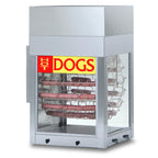 Thumbnail image #1 for Gold Medal Products Dogeroo 8102 Hot Dog Rotisserie, 56-Hot-Dog/28-Bun Capacity, Stainless Steel, Bun Warmer, 120V