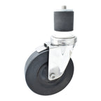 Thumbnail image #1 for BK Resources 5SS-4RA-HR-TLB 5" Hard Rubber Swivel Stem Caster with Top-Lock Brake, 2" Expanding Stem, 300-lb Capacity