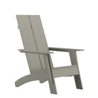 Thumbnail image #1 for Flash Furniture JJ-C14509-GY-GG Modern Gray Adirondack Chair, All-Weather Poly Resin Wood, 30.5W x 37.5D x 39.5H