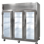 Thumbnail image #1 for Traulsen Spec-Line G32010M Three-Section Reach-In Merchandiser Refrigerator, 70.67 cu. ft., Glass Hinged Doors, Self-Contained Top-Mounted Refriger