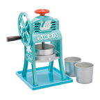 Thumbnail image #1 for Korin Inc TK-1025 Manual Hand-Crank Shaved Ice Machine with Stainless Steel Blade, Aluminum Body, and 2 Freezer Containers