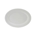 Thumbnail image #1 for Tuxton China Alaska ALH-116 Porcelain Oval Platter, 11-3/4" x 8-1/2", Wide Rim, Rolled Edge 1 Dozen